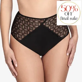 Ajour Black Tulip High Waist Panty T71