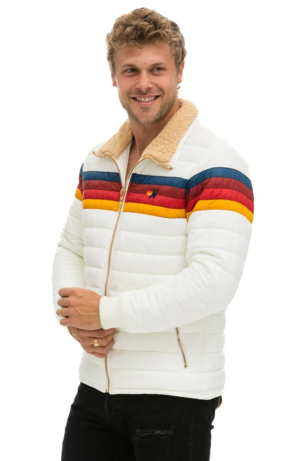 4 STRIPE JACKET -  WHITE