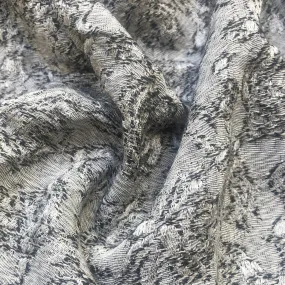 42" Rayon Viscose Floral Jacquard Heather Gray Woven Fabric By the Yard