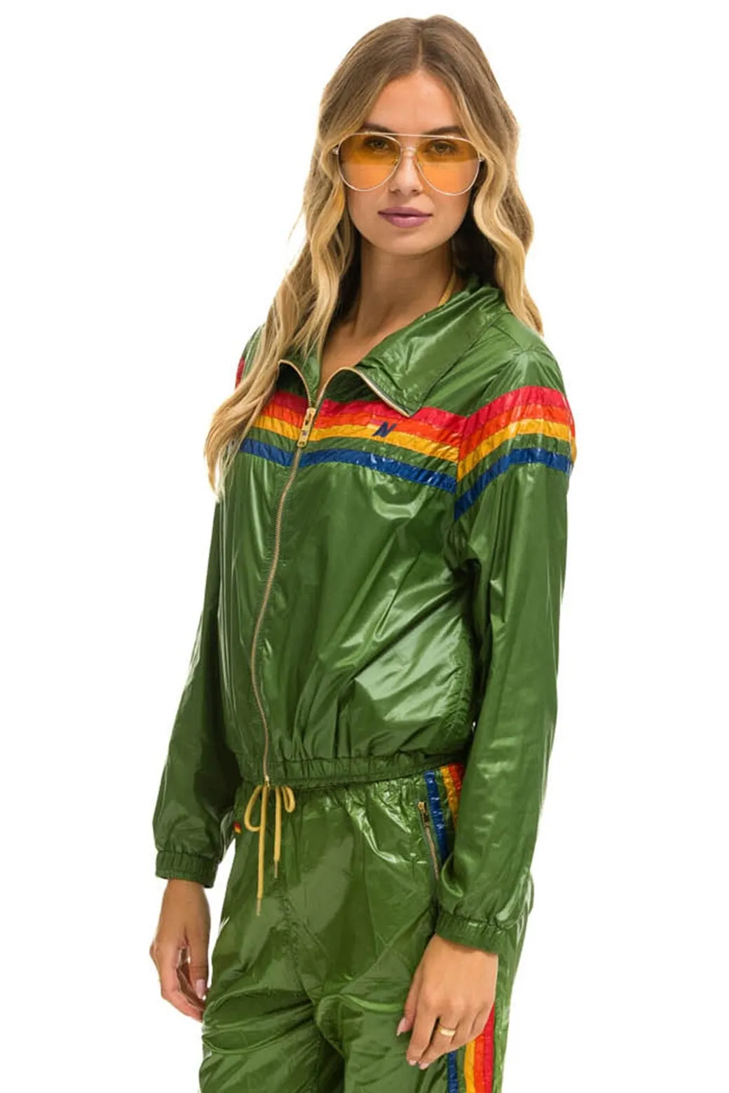 5 STRIPE - WINDBREAKER GARDEN GREEN GLOSSY