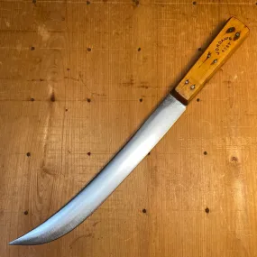 A J Jordan 10" Butcher Scimitar Double Shear Steel Boxwood is 1871-1926