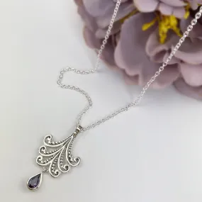 Amethyst Gatsby Necklace - SCHN1189