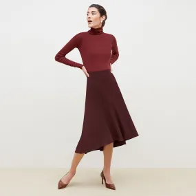 Axam Turtleneck - Ribbed Pima Cotton :: Cranberry