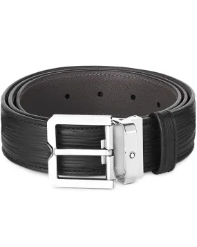 Black 35 mm leather belt