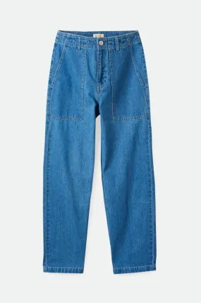 BRIXTON Women's Vancouver Pant Faded Indigo