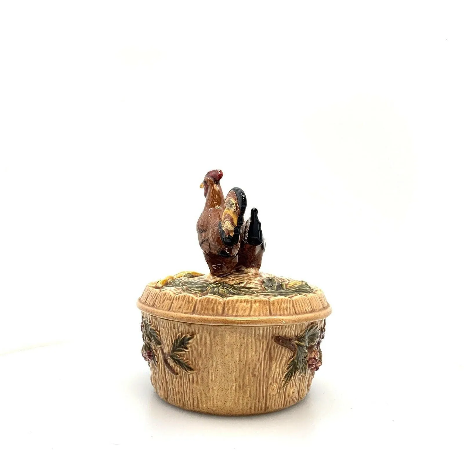 Charming Clarice Hand-made Earthenware Rooster Candy Dish - Vintage-inspired - Very Good - Unisex - 3460 - US