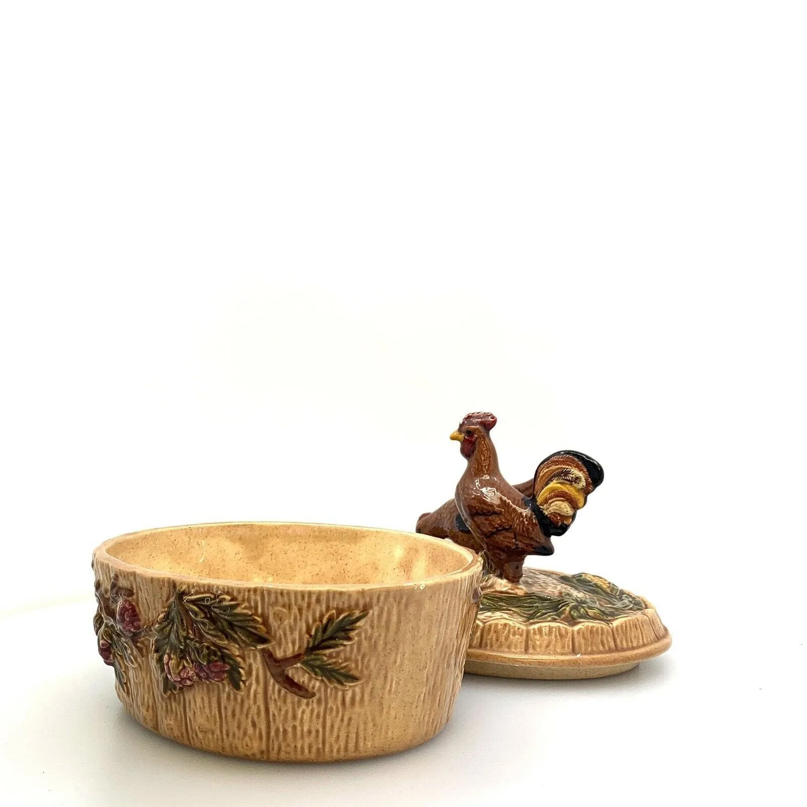 Charming Clarice Hand-made Earthenware Rooster Candy Dish - Vintage-inspired - Very Good - Unisex - 3460 - US