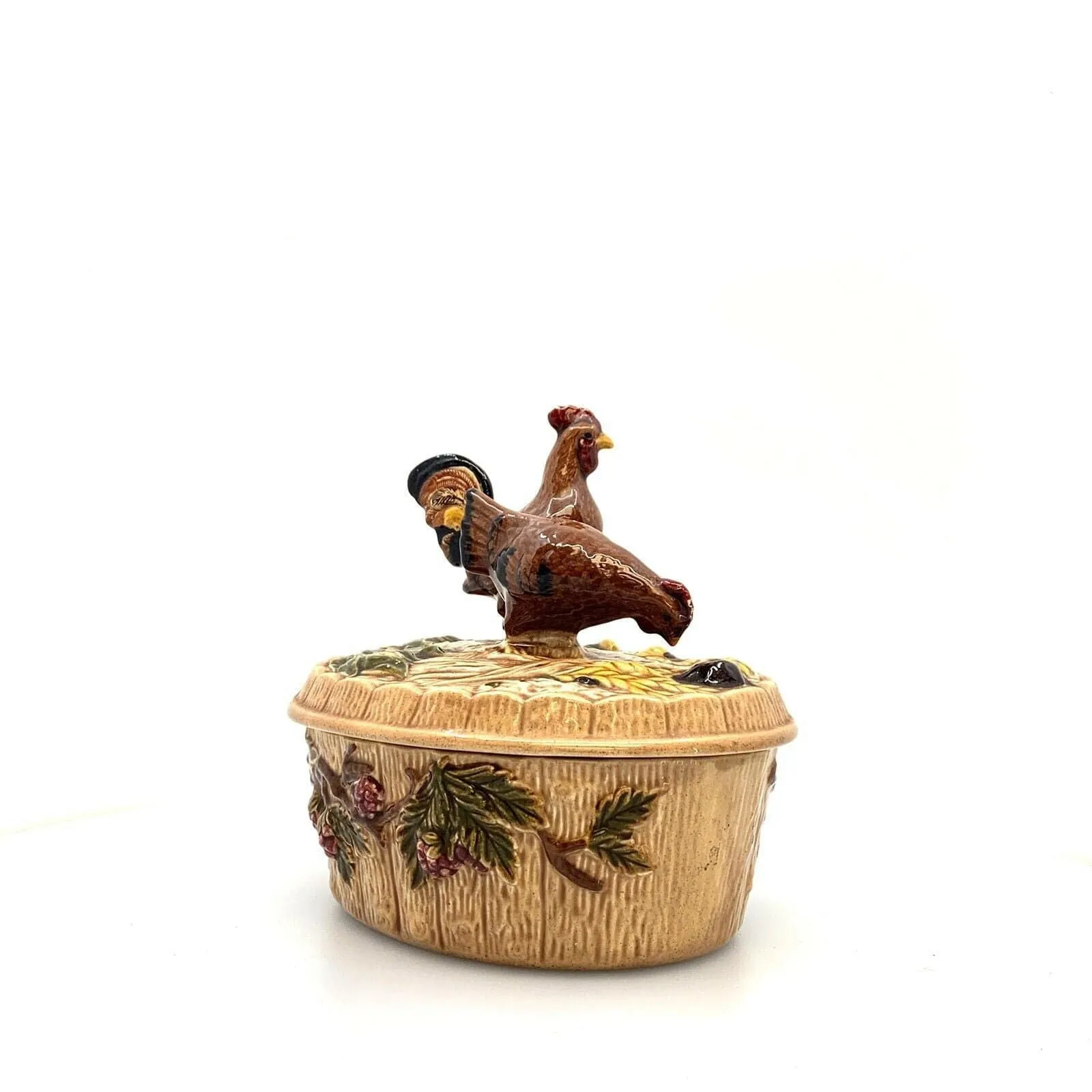 Charming Clarice Hand-made Earthenware Rooster Candy Dish - Vintage-inspired - Very Good - Unisex - 3460 - US