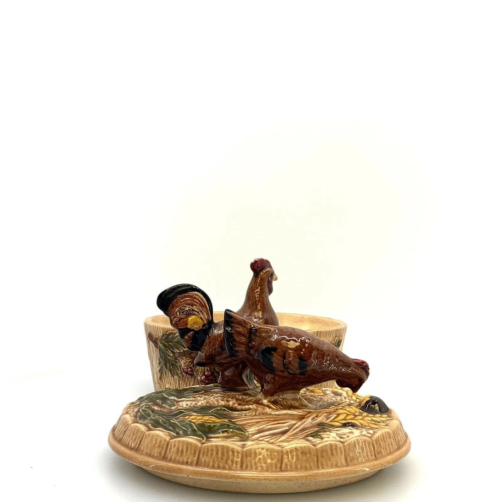 Charming Clarice Hand-made Earthenware Rooster Candy Dish - Vintage-inspired - Very Good - Unisex - 3460 - US