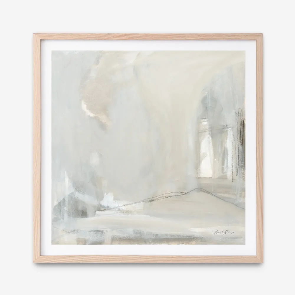 Delicate Gray (Square) Art Print