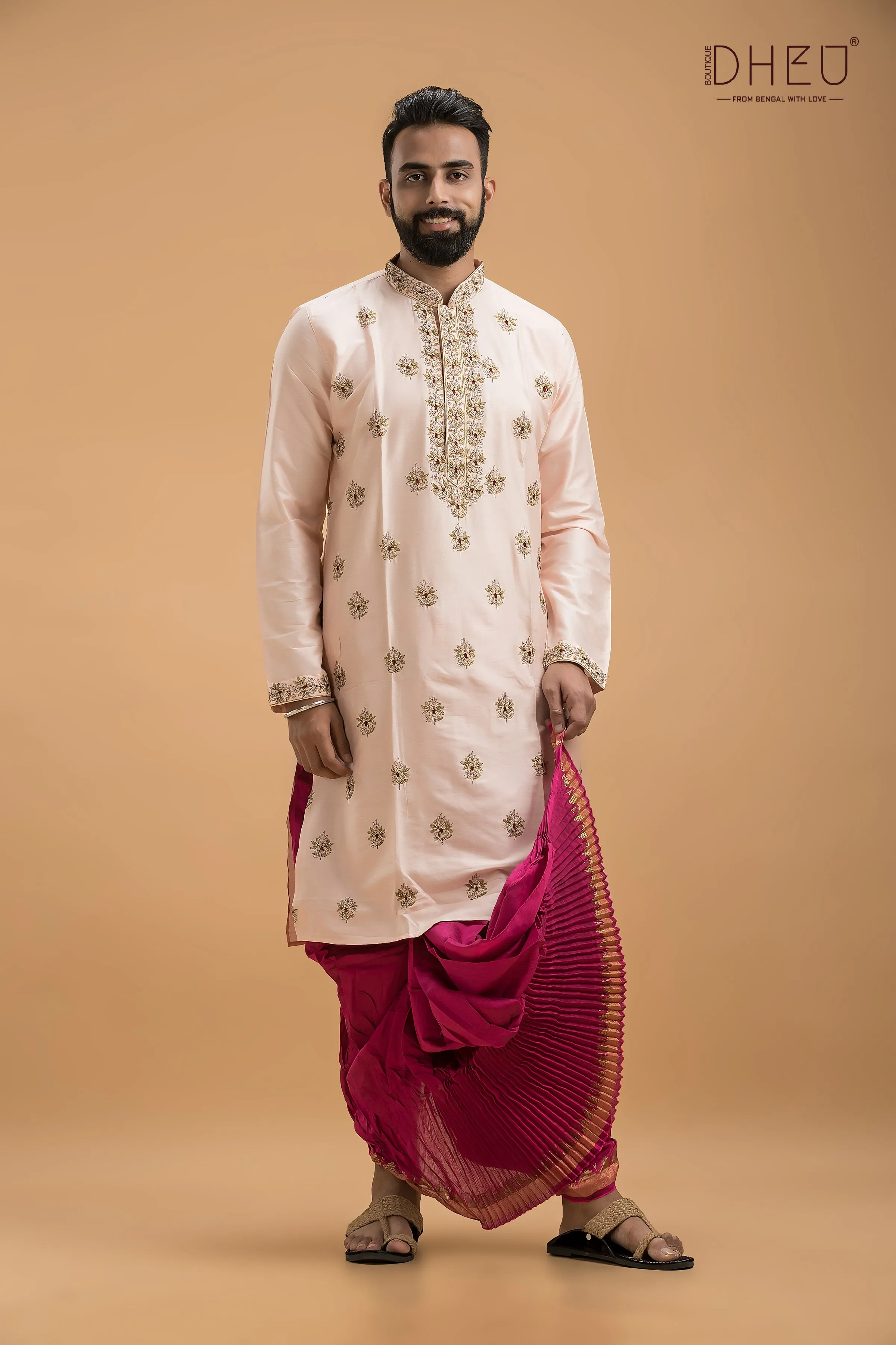 Designer Wedding Kurta & Dhoti(Optional) Set