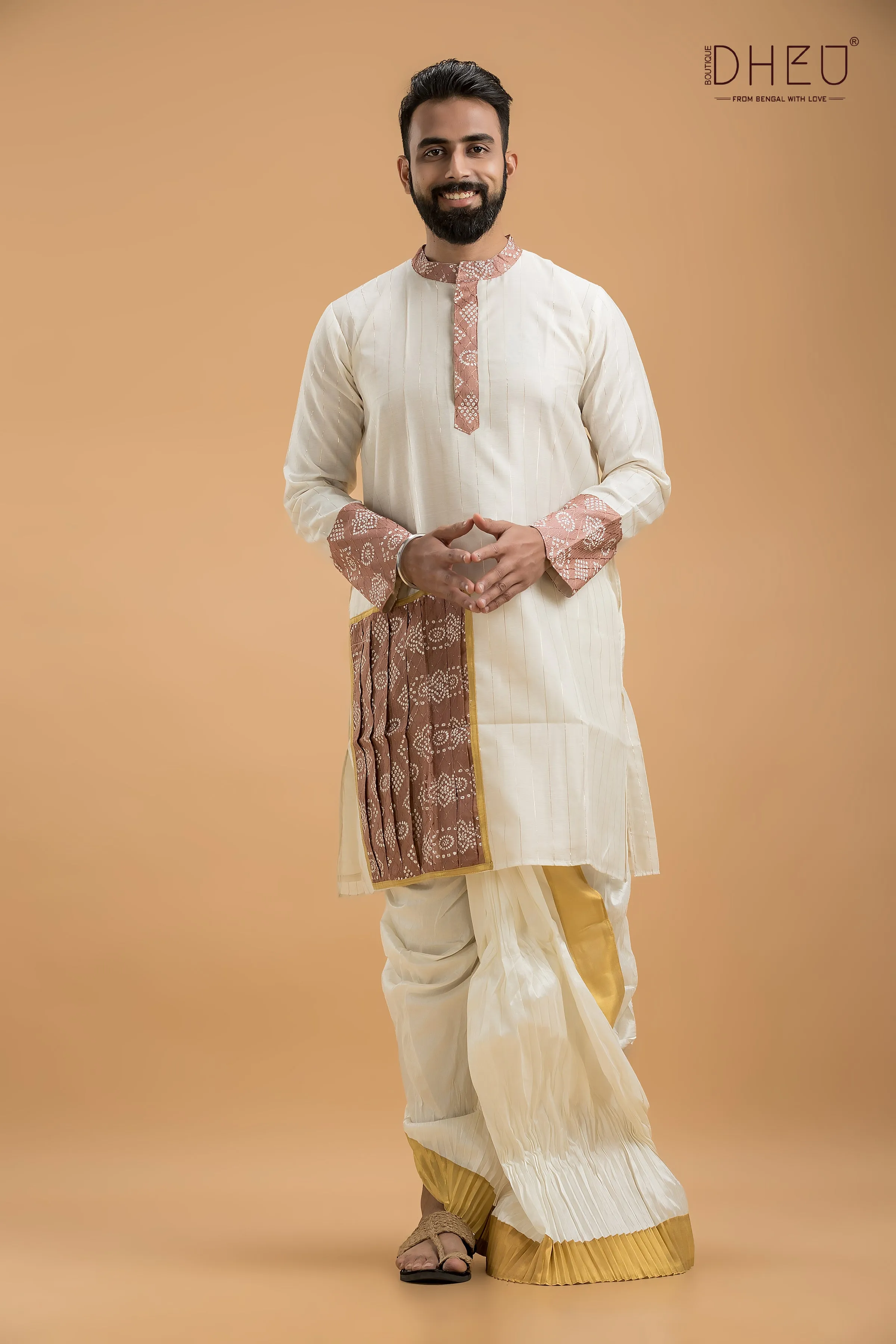 Dheu Exclusive Designer Kurta Dhoti(Optional) Set