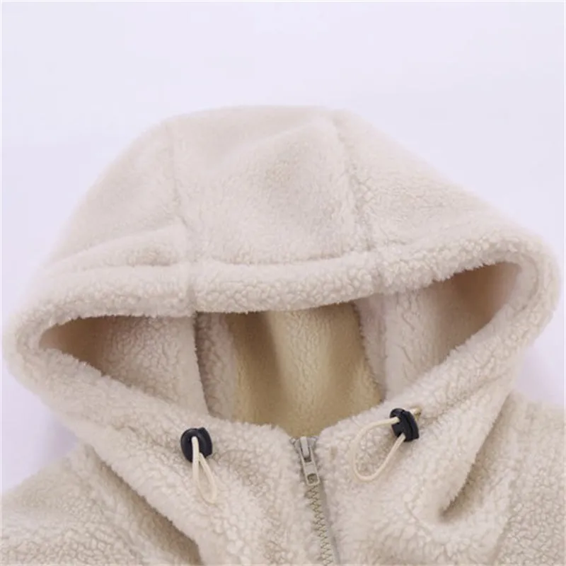 Dinosaur Faux Lambswool Hoodie