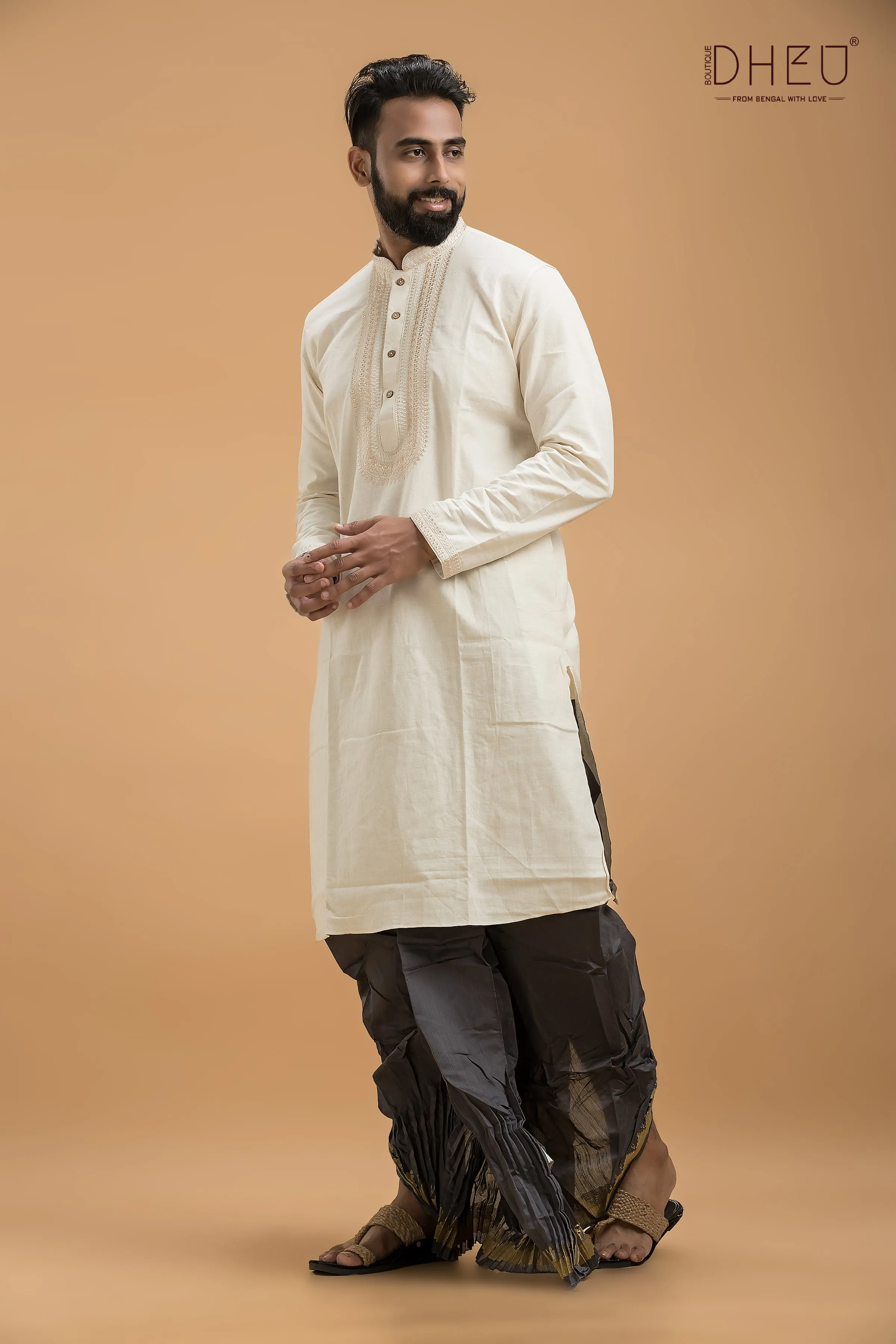 Exclusive Designer Kurta & Dhoti(Optional) Set