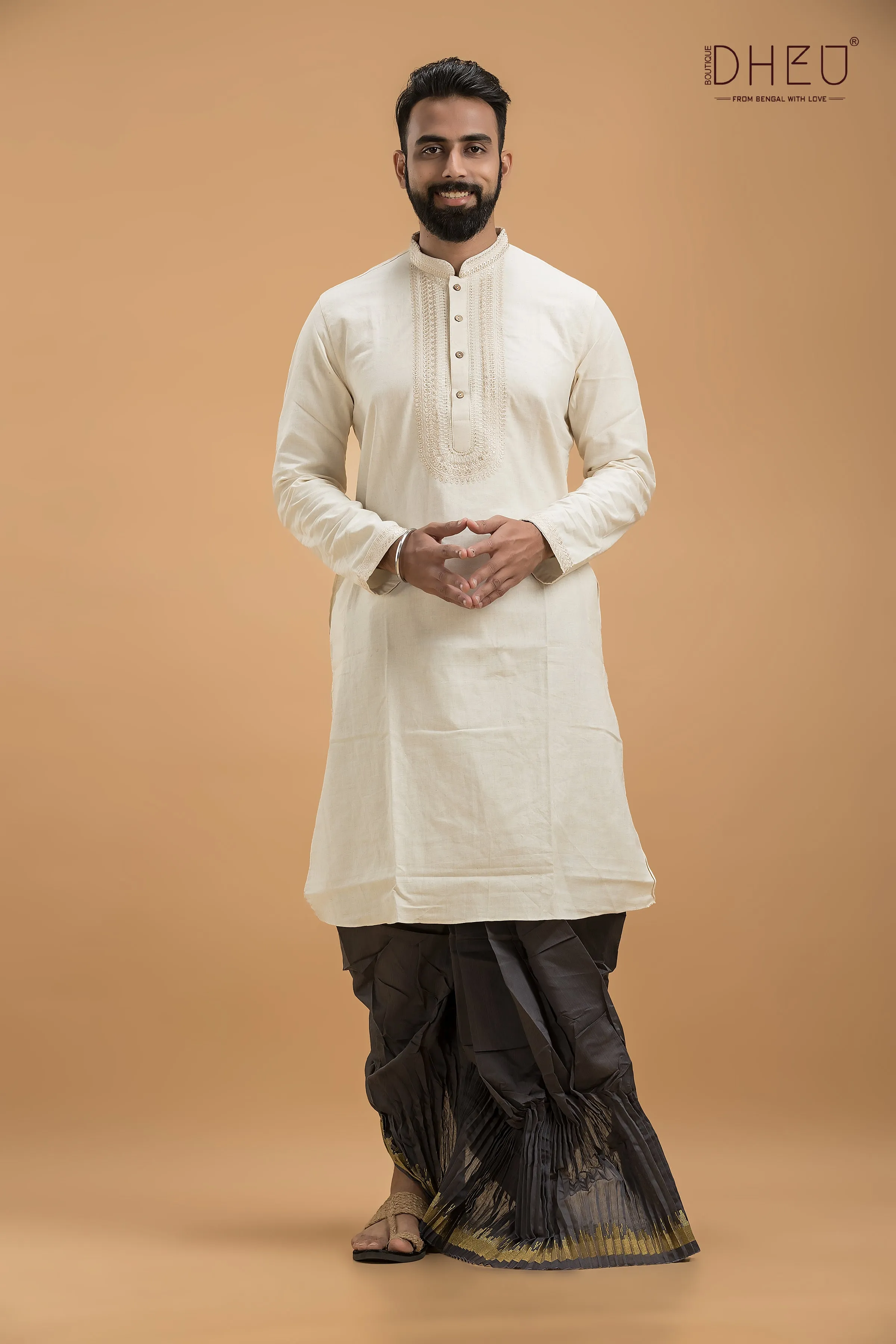 Exclusive Designer Kurta & Dhoti(Optional) Set