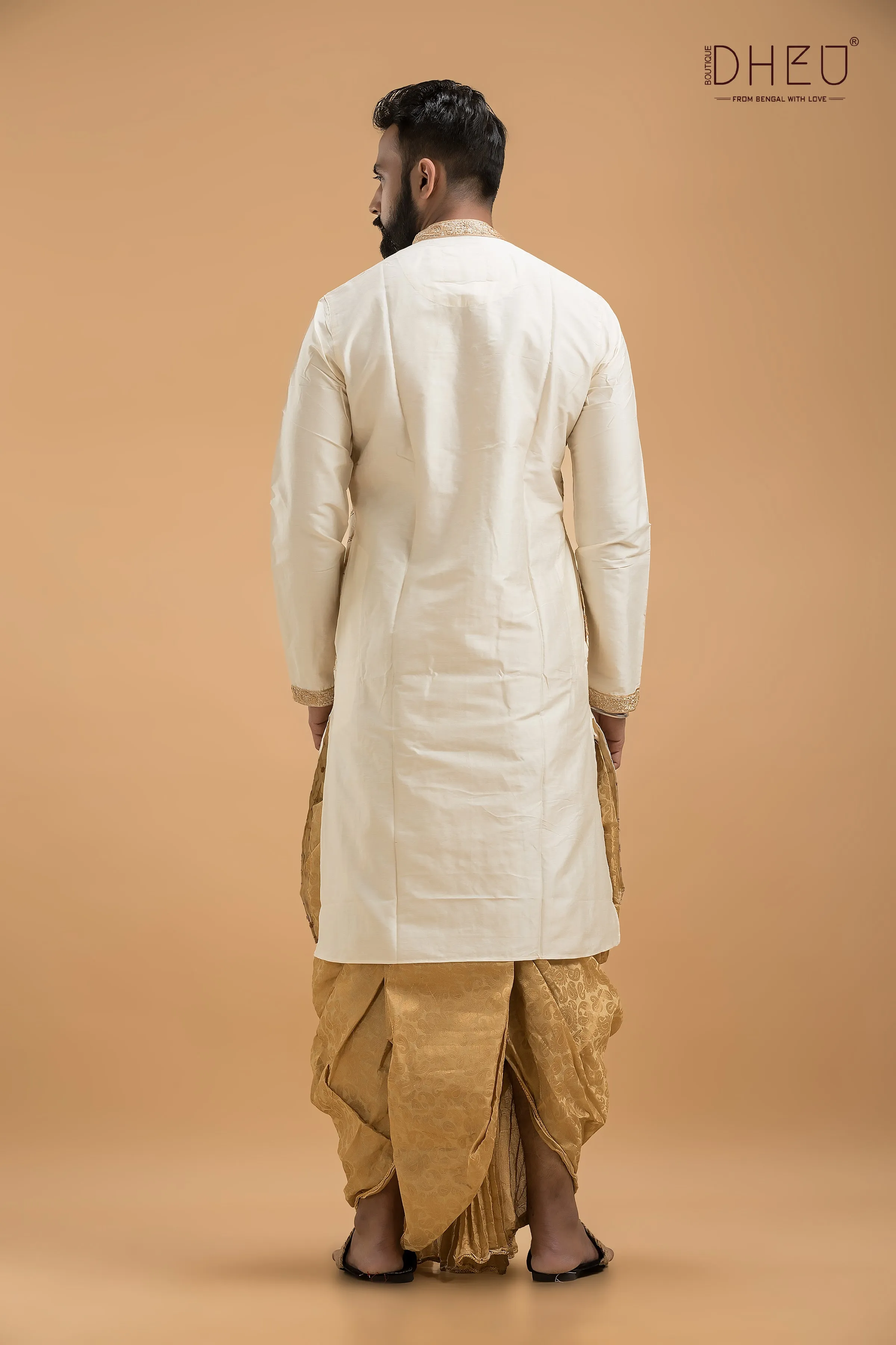 Exclusive Katan Silk Kurta & Dhoti(Optional) Set