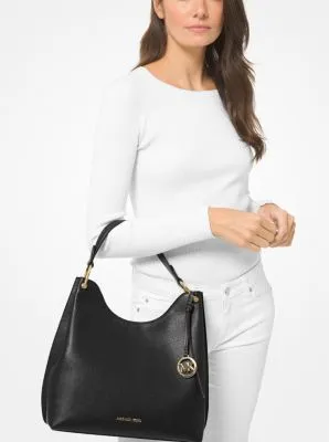 Joan Large Pebbled Leather Shoulder Bag