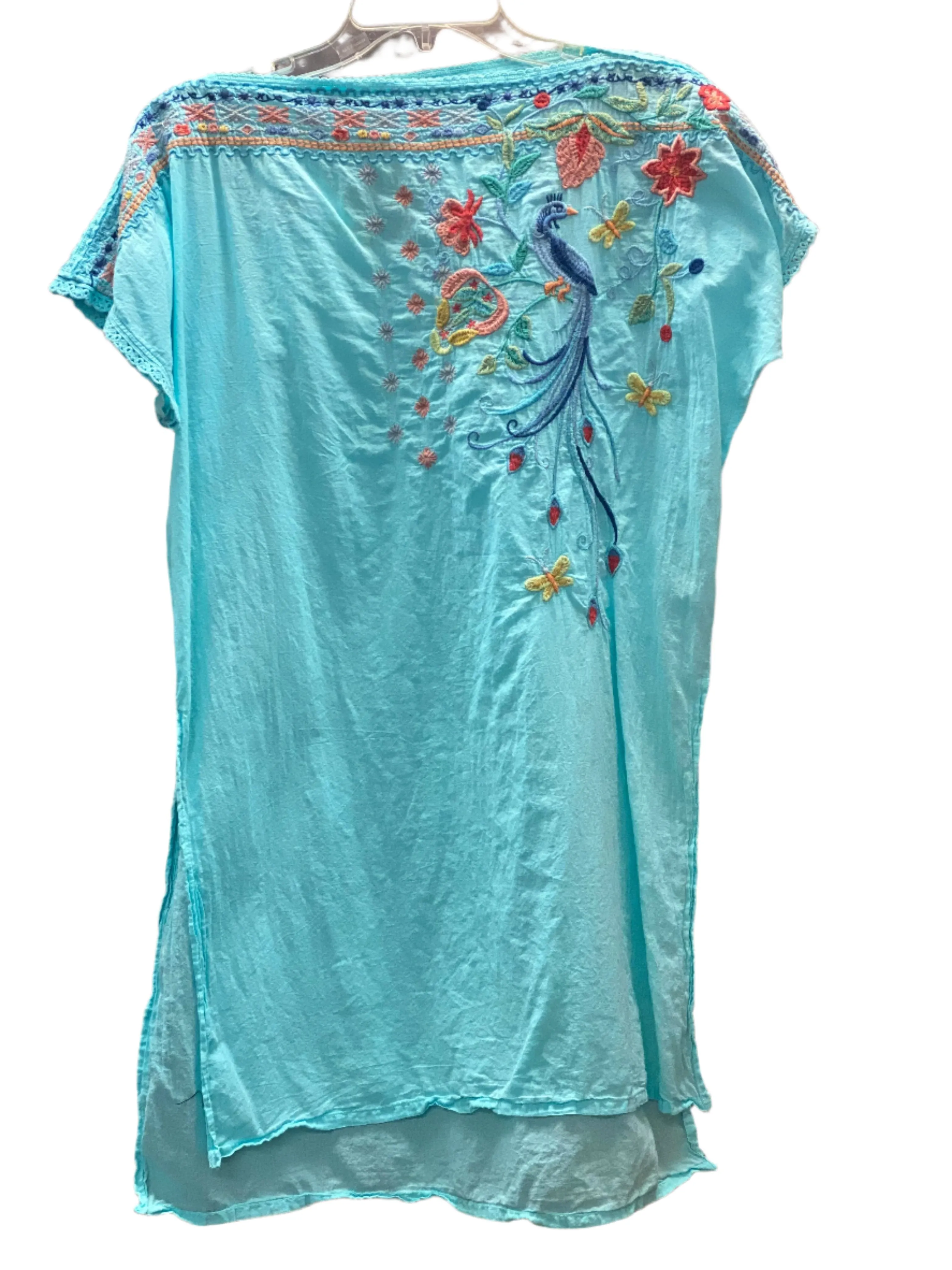 Johnny Was Dahlia Short Sleeve Embroidered Tunic