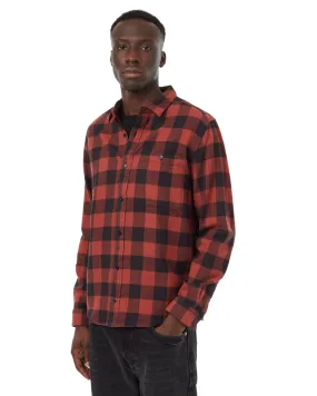 Kapok Flannel Shirt (Meteorite Black/Spiced Apple)