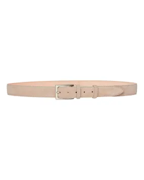 Men's Suede Belt Taupe Brown