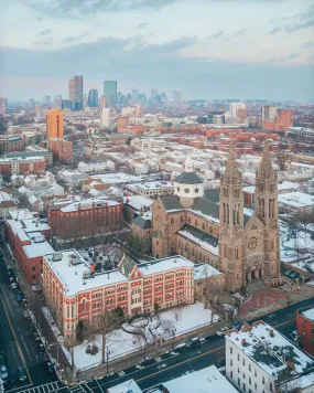 MISSION HIL: BOSTONs BASILICA AND GRAMMAR SCHOOL IN WINTER