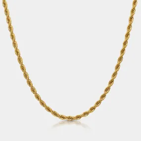 Rope Chain Necklace Gold W