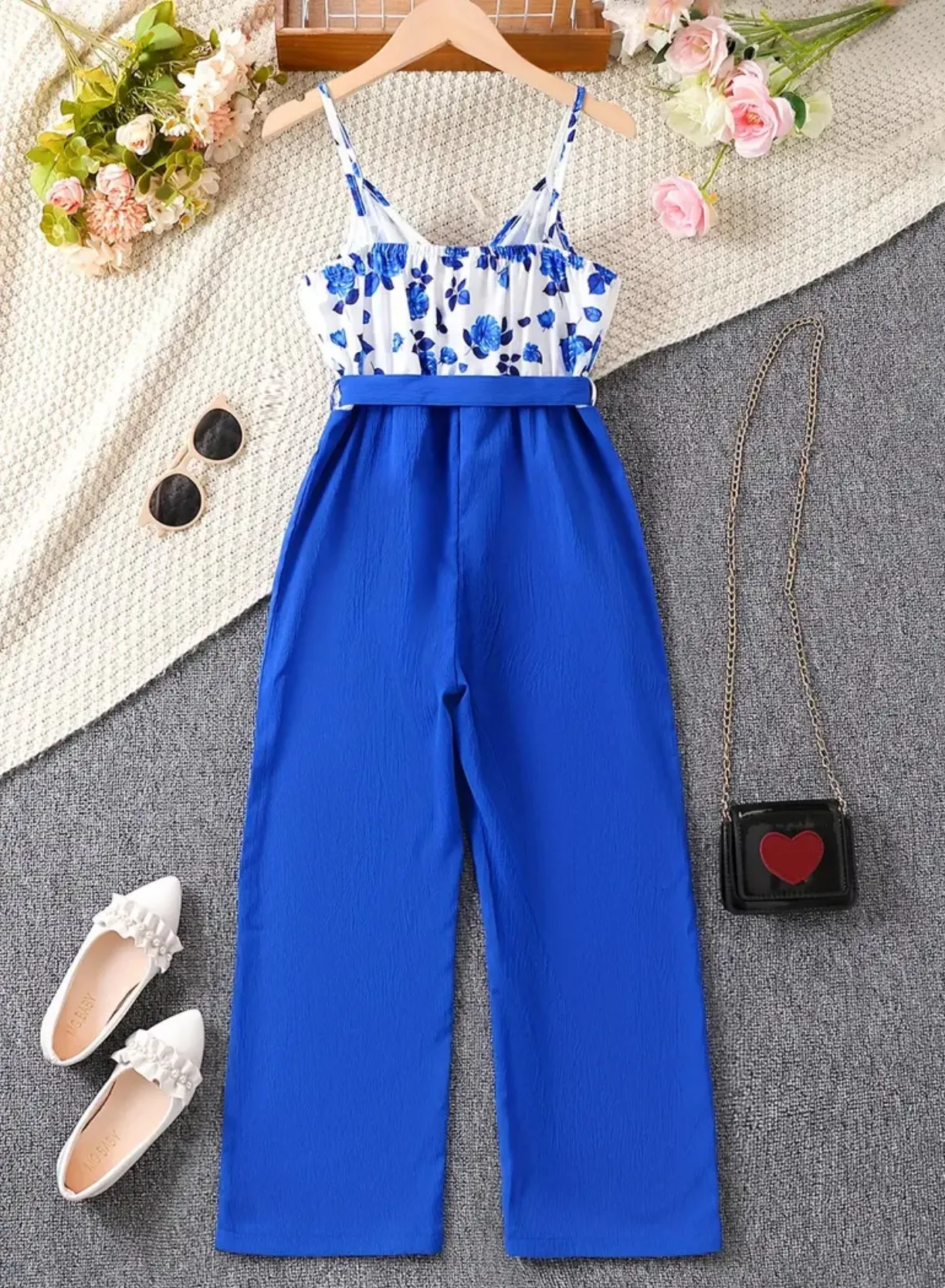 “Trendy Flower”  Teens, Cami Jumpsuit