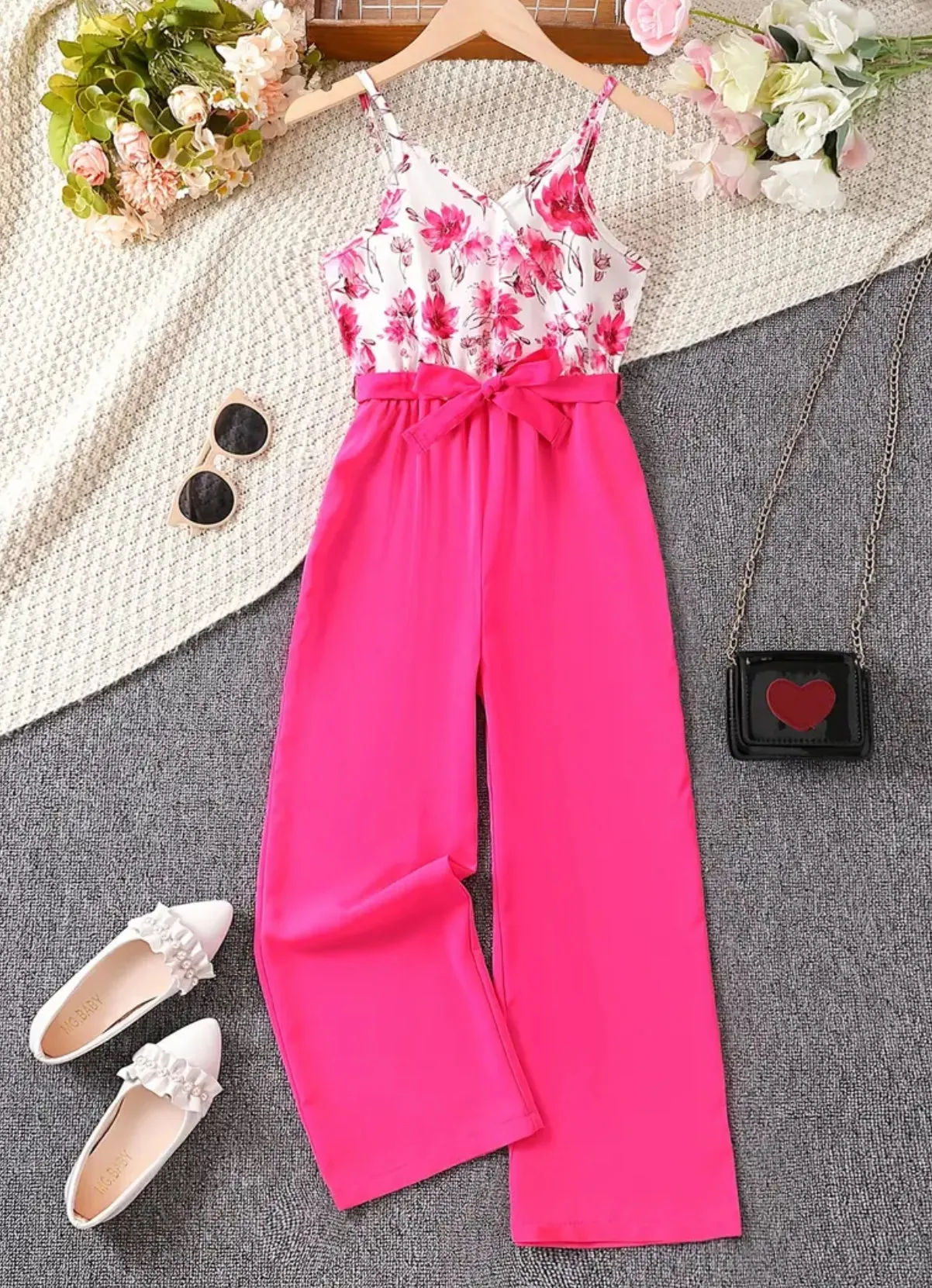 “Trendy Flower”  Teens, Cami Jumpsuit