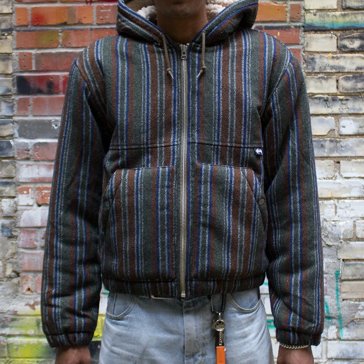 Wool Stripe Work Jacket